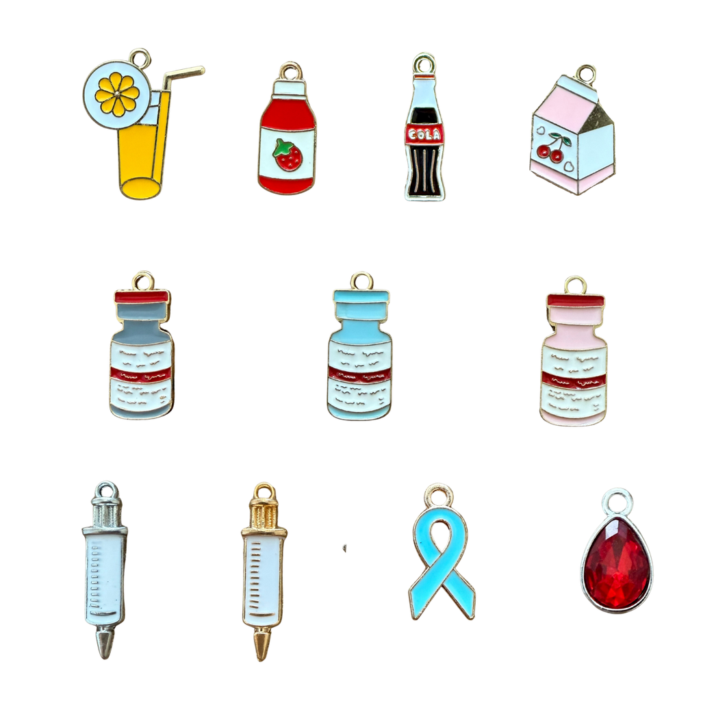 Type 1 Diabetes Charm Necklace, Medical Jewelry, T1D Awareness, Gold Silver Charm Necklace, Diabetes Emergency Medical ID, Trendy Fashion Accessory