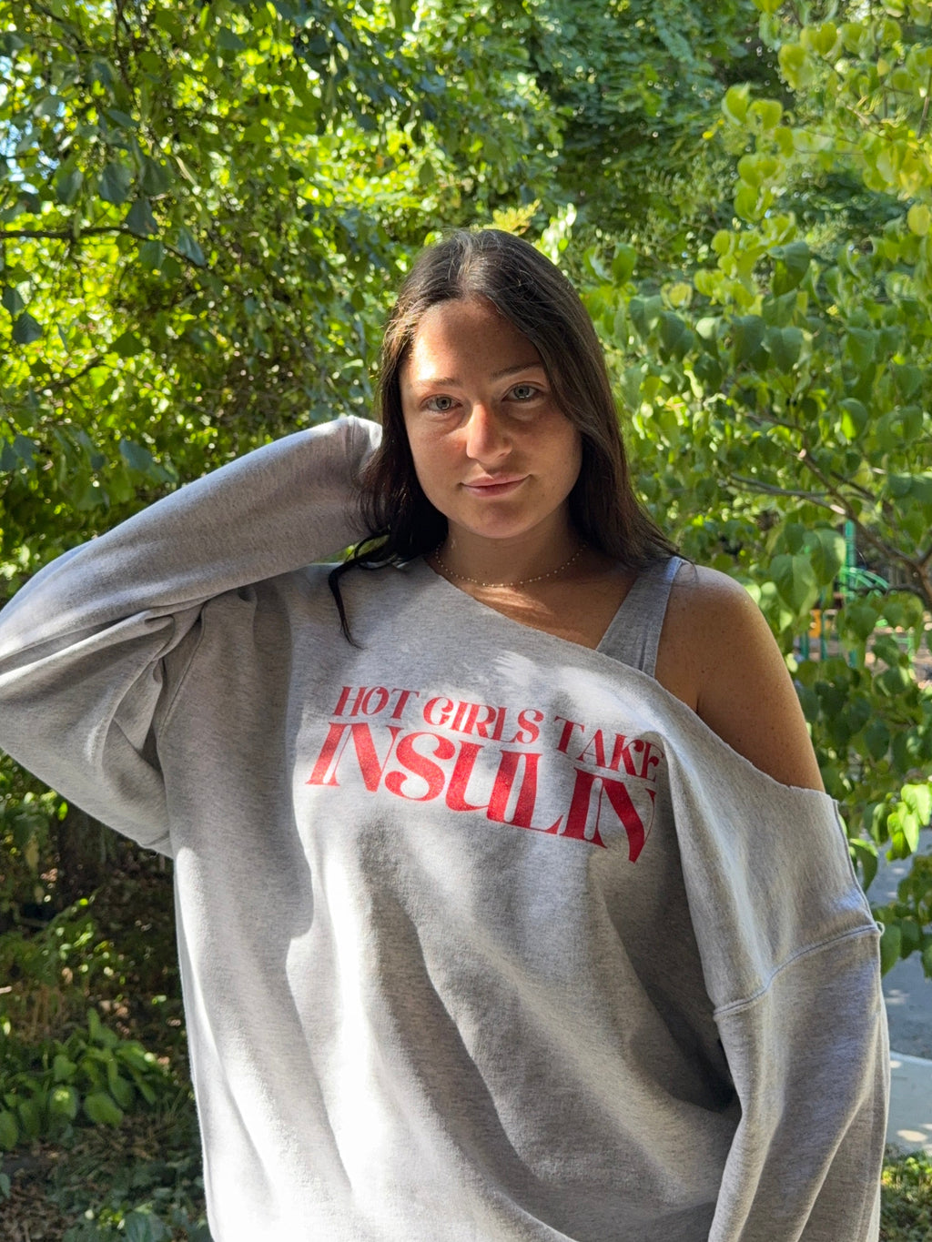 Hot Girls Take Insulin Crewneck Sweatshirt